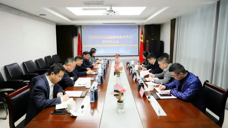 湖南聯(lián)創(chuàng)控股集團與金開集團進行合作洽談